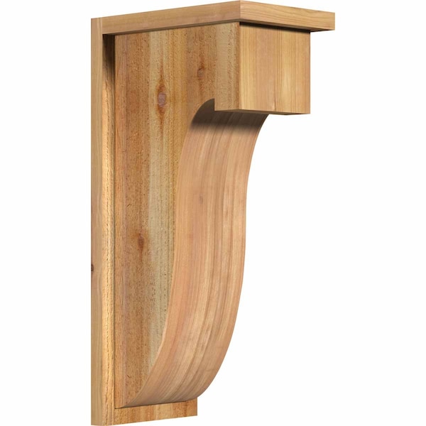 Ekena Millwork Del Monte Rough Sawn Corbel w/Backplate, Western Red Cedar, 8"W x 12"D x 24"H COR08X12X24DEL01RWR - main